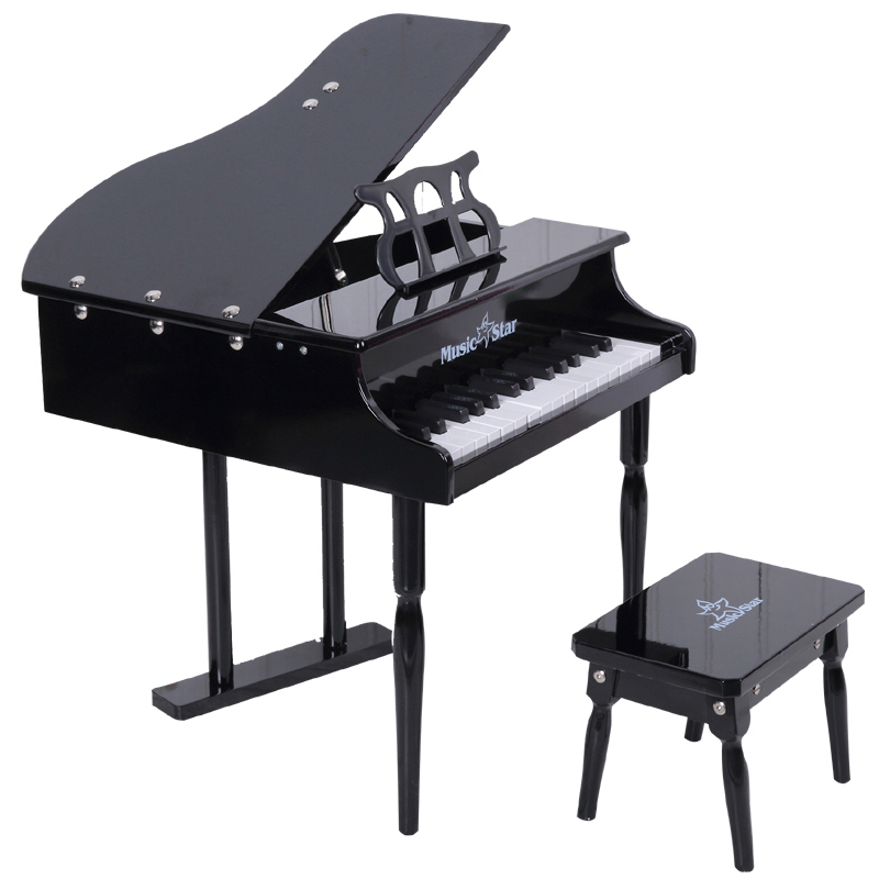 音乐之星儿童钢琴木质30键玩具小钢琴启蒙乐器早教生日可弹奏粉红色