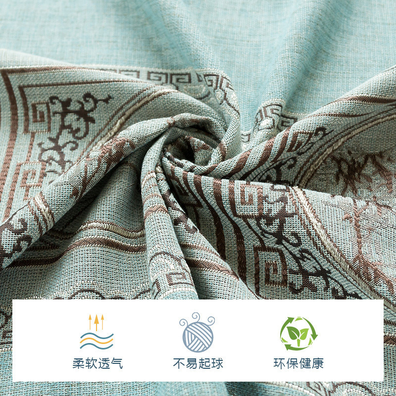 美帮汇中国风餐桌布艺现代简约茶几桌布棉麻小清新长方形台布正高清大图