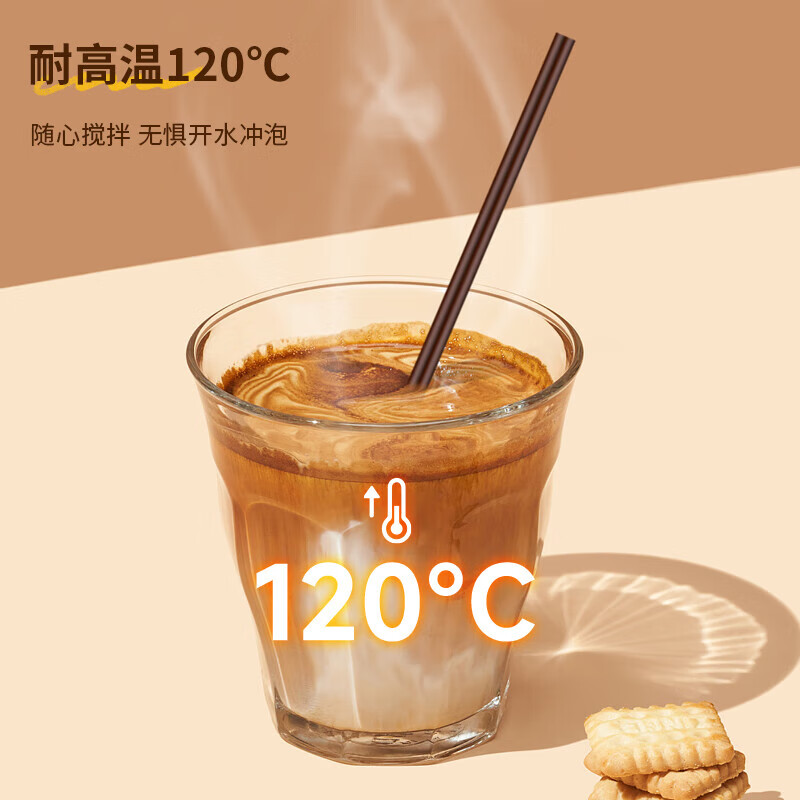 艾克思一次性咖啡搅拌棒18cm咖啡热饮细塑料吸管食品级200支独立包装高清大图