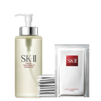 SK-II护肤精华露330ml+前男友面膜10片装 补水保湿精华液护肤套装 skii“神仙水” 滋润紧致修复