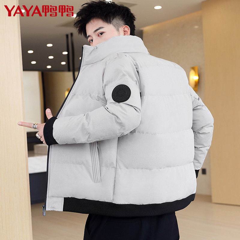 鸭鸭（yaya）秋冬季男士厚款棉服外套男短款韩版潮流帅气棉衣