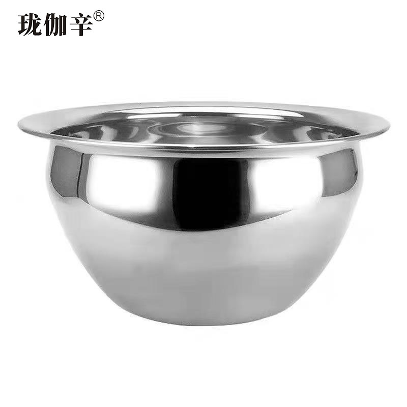 珑伽辛 不锈钢加厚带盖油鼓油盆 10英寸/个高清大图
