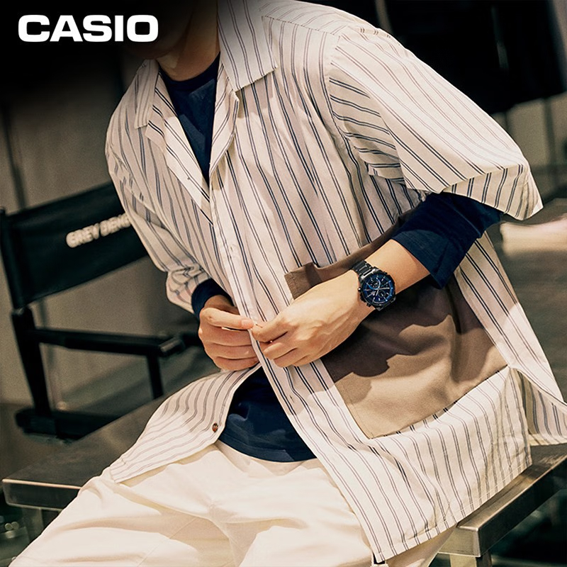 卡西欧（CASIO) EDIFICE EFS-S590YD系列 商务男表防水男士手表=