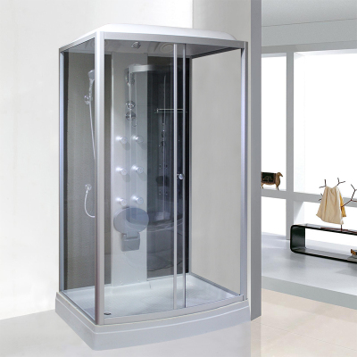 闪电客长方形整体淋浴房家用钢化玻璃浴室洗澡间一体式卫生间封闭式