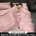 大豆天丝夏凉被子四件套家用冰丝夏被夏季空调被单双人薄被可机被 180*220cm加大单人夏被单件 香妃玉