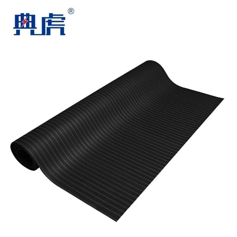 典虎 绝缘垫 黑色条纹 6kv 5米*1米*3mm 卷高清大图