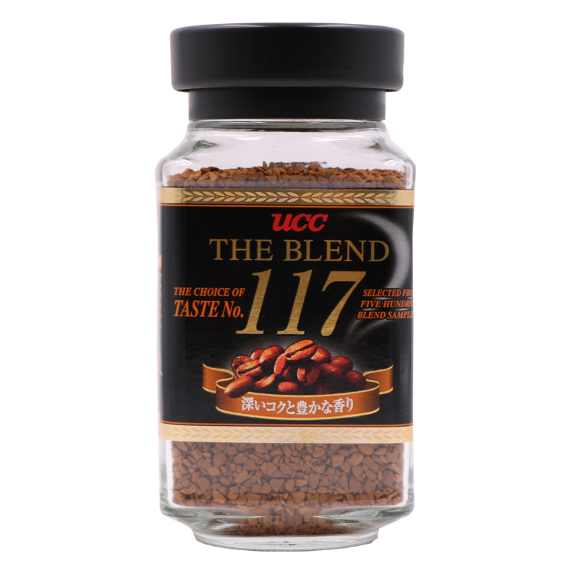 日本进口UCC悠诗诗117+114速溶咖啡黑咖啡瓶装90g