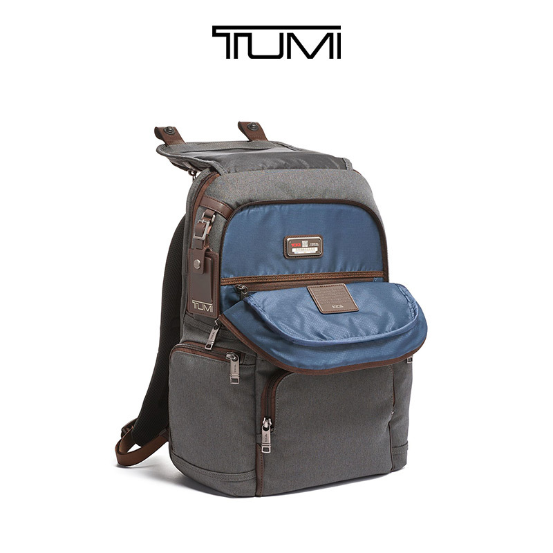tumi途明alpha系列翻盖男士双肩背包02603174at3灰色