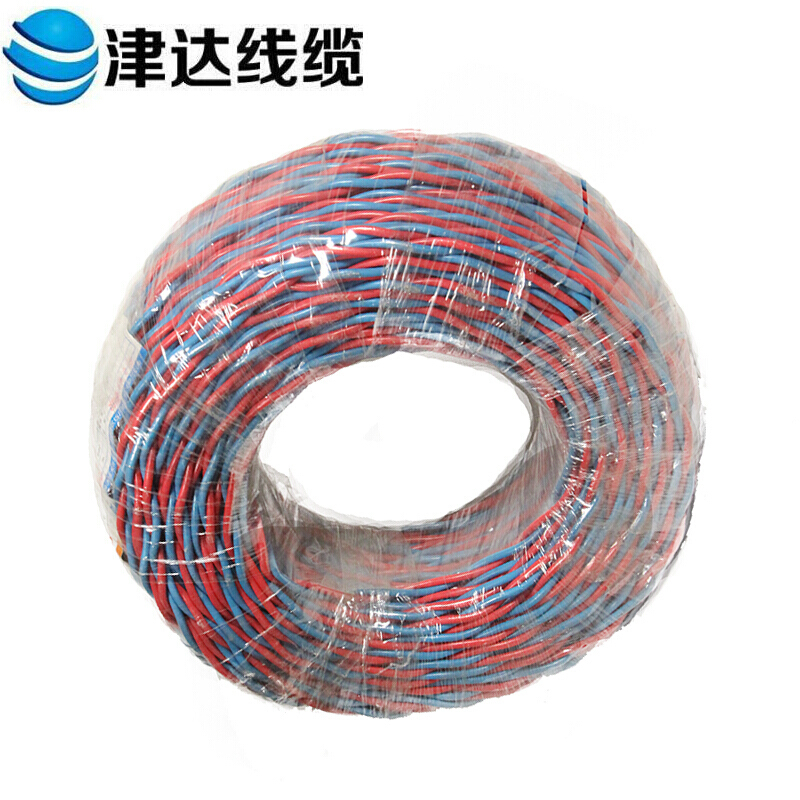 津达线缆 电线电缆 国标铜芯双色双绞线 100米/盘
