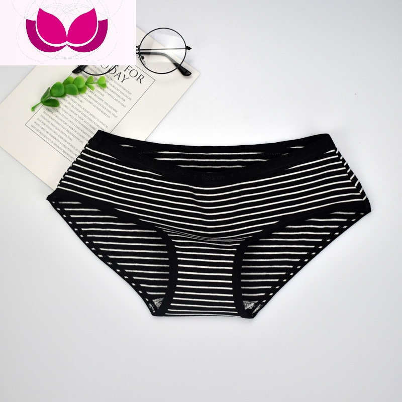 七斓31条纹内裤女可爱小清新韩版少女日系文艺棉三角裤