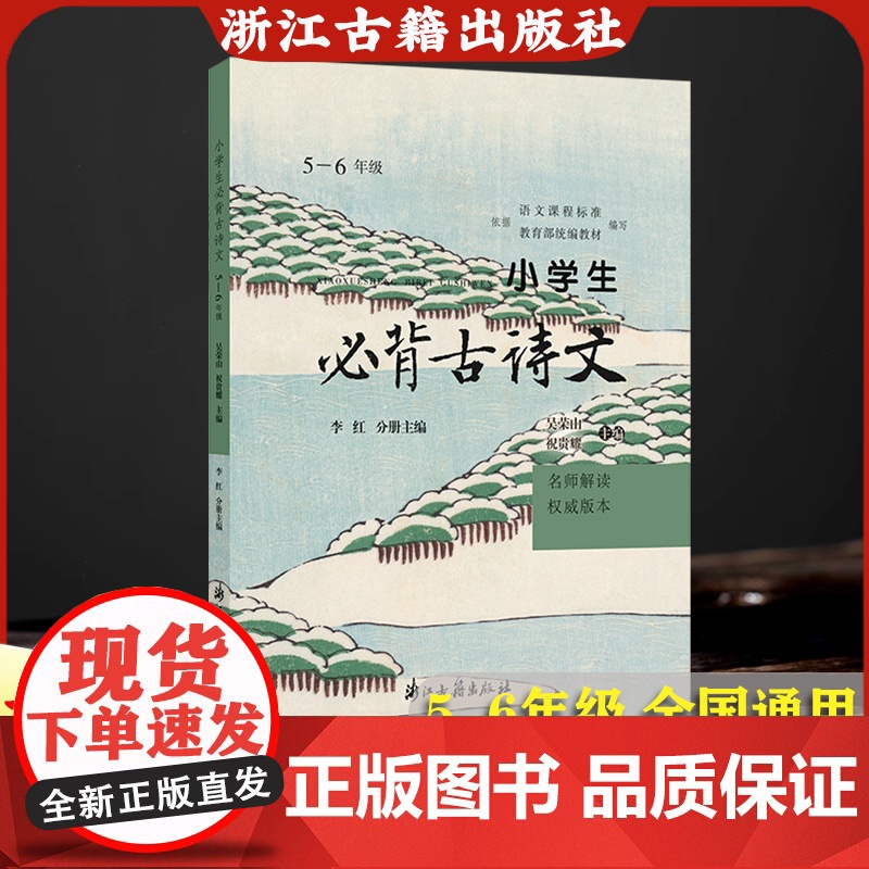 小学生必背古诗文(5-6年级名师解读权威版本) 2025新版人教版课本同步必背古诗词 诗文翻译+赏析+拓展练习 小学生必高清大图