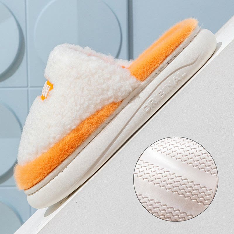 幸福派 新款毛绒棉拖鞋女全包冬季室内防滑居家情侣秋冬防滑拖鞋保暖毛绒绒家居家用加绒保暖包头室内棉鞋男士大码拖鞋图片