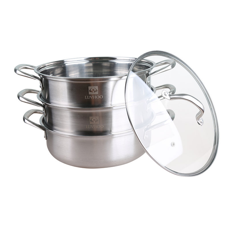 朗赫-凡尔赛三层不锈钢汤蒸锅LH-ZG03高清大图