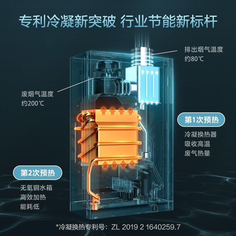 万家乐 16升零冷水热水器燃气热水器燃热 一级能效冷凝式 增压大水量无线魔盒远控热水器天然气JSLQ27-16RL7