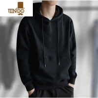 YANXU纯色连帽卫衣男薄款宽松韩版ins潮流情侣休闲运动外套 4XL 纯色连帽黑色