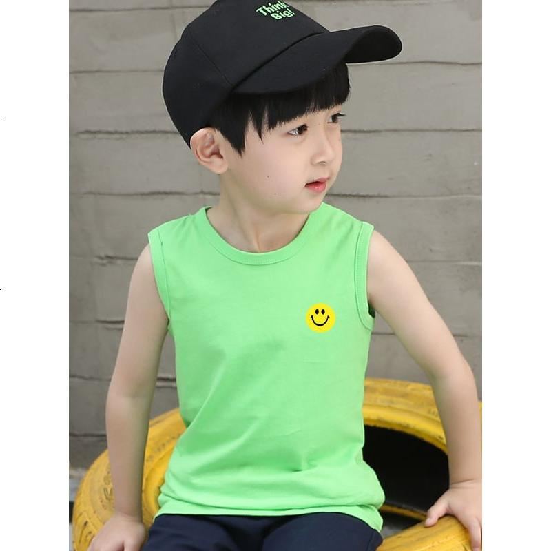 童装男童背心儿童夏季无袖T恤中大童夏装小童宝宝纯棉夏款打底衫