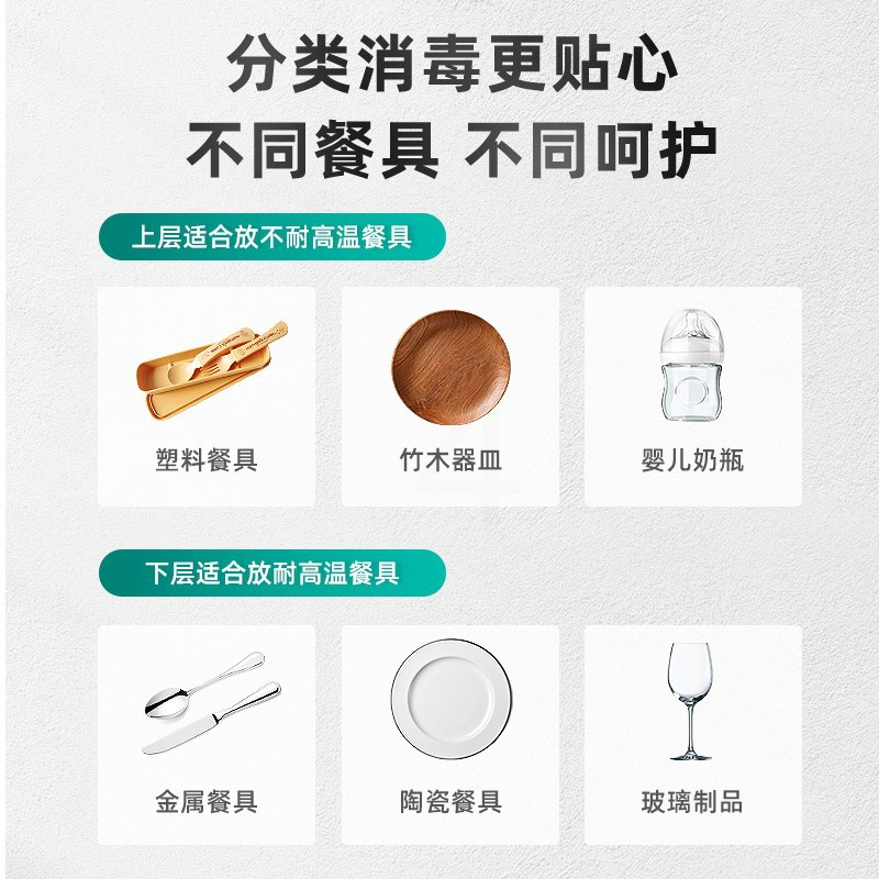 按键款280升双门{按键操作+五层 官方标配 商用消毒柜双门厨房小型不锈钢半球大容量立式家用迷你消毒碗柜定制商品