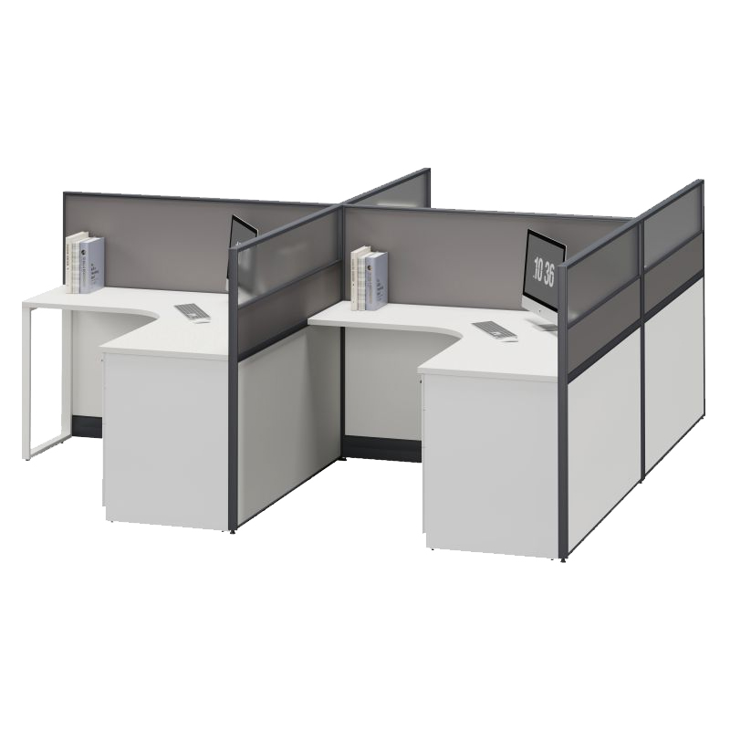 臻远ZYGW-113职员桌办公桌屏风工作卡位 T型四人位