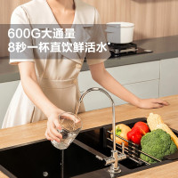 苏泊尔(SUPOR)家用净水器 UR66直饮RO反渗透4级过滤600G大通量无桶纯水机一级水效智能AI