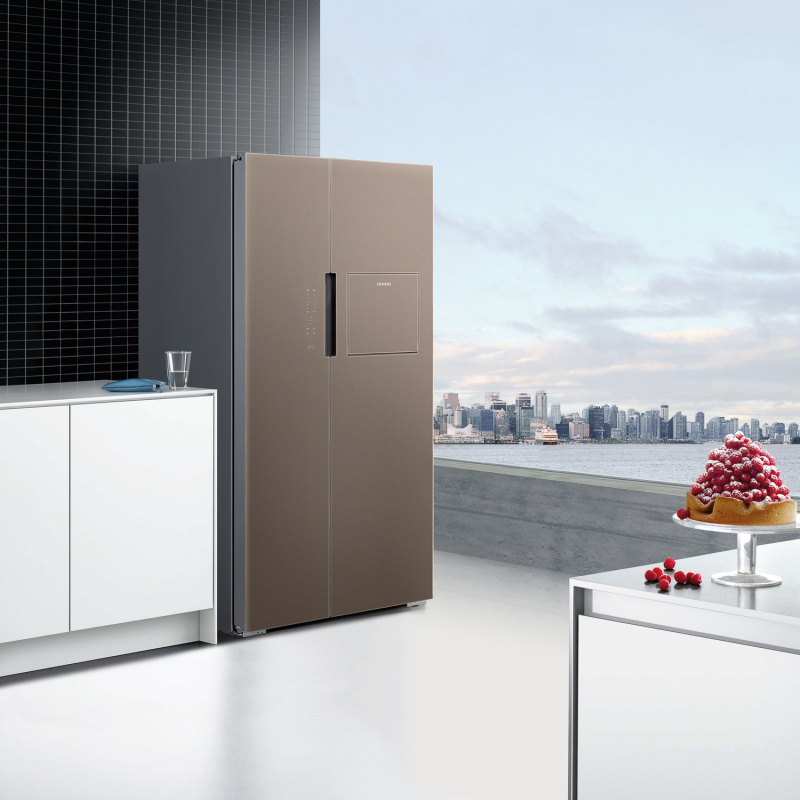 西门子 KA93NS9ATI 对开门双开门玻璃门冷藏展示柜高清大图