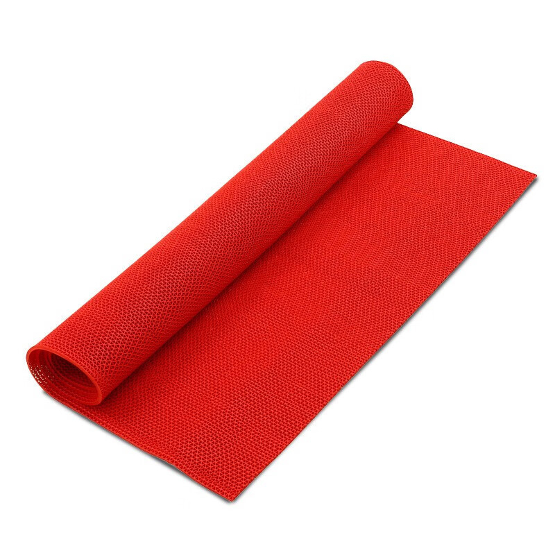 臻远ZY-DT006 pvc防滑地垫镂空防滑垫走廊隔水垫0.9米宽1米长红色厚5mm