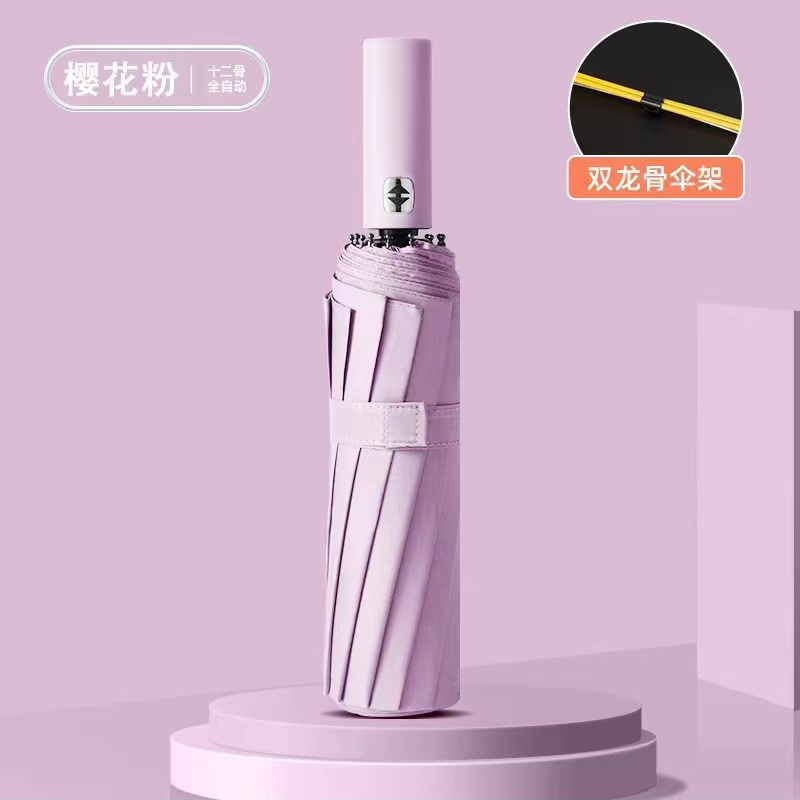 瑞珪 10骨全自动折叠伞 黑色