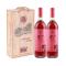 双支带礼袋 新疆红酒峰菲小红驼桃红葡萄酒天山河谷半甜美酒