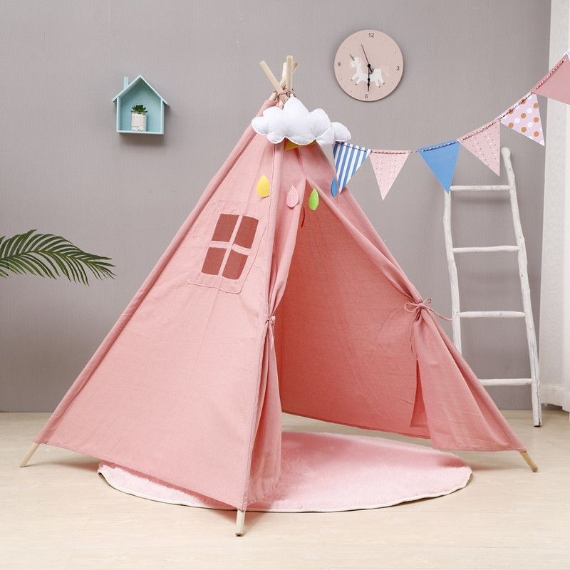 儿童小帐篷游戏屋闪电客室内室外儿童实木帐篷玩具屋公主帐篷
