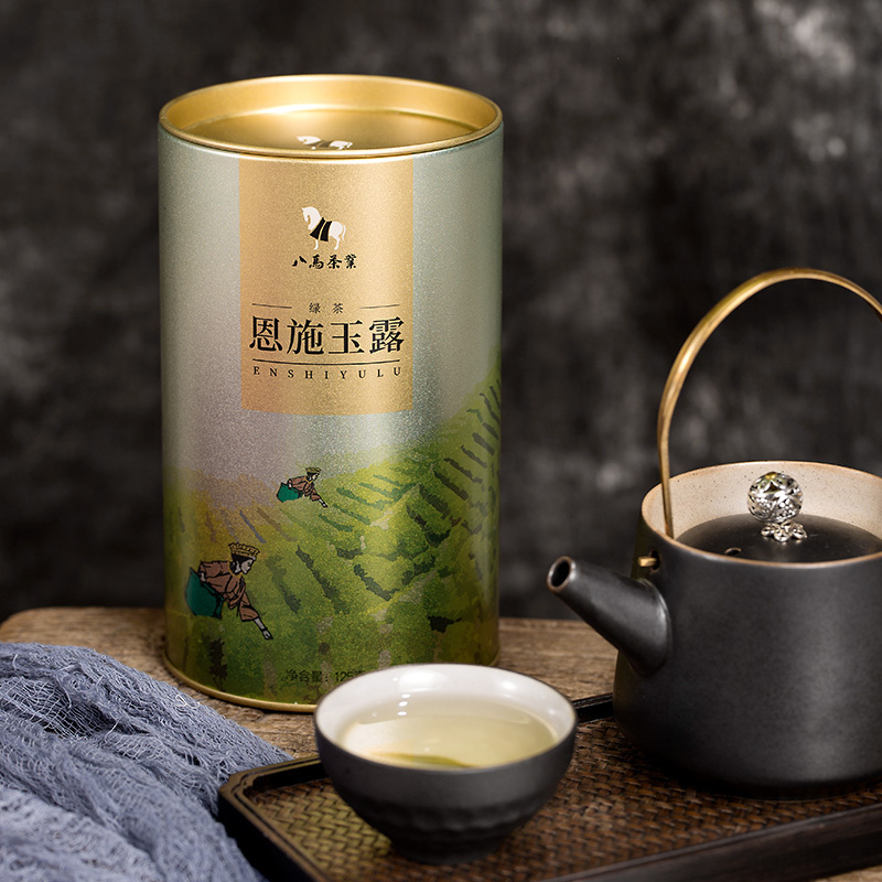 [2021新茶]八马茶叶 春茶 湖北恩施玉露绿茶茶叶 罐装125g