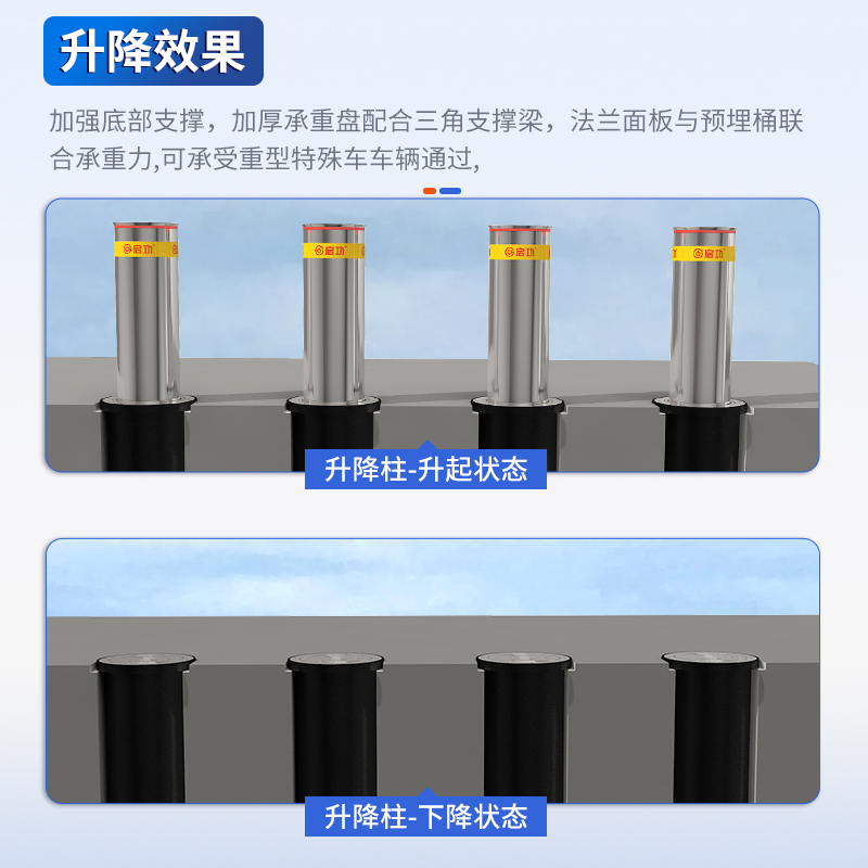 启功全自动液压升降柱单位学校不锈钢隔离防撞阻车器870款高清大图