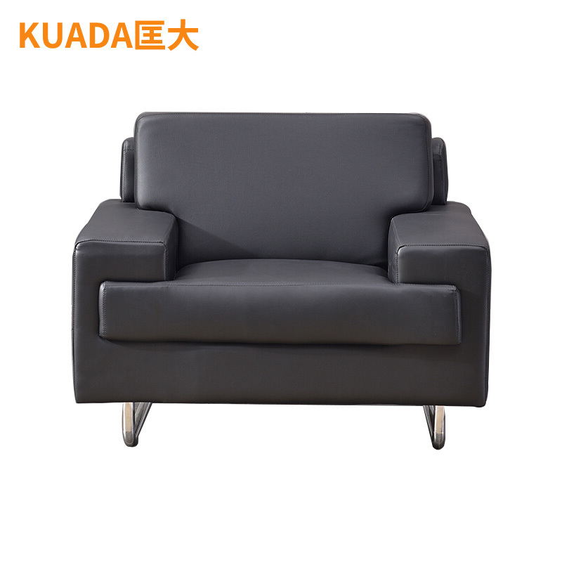 匡大皮艺沙发商务办公接待单人位沙发KD-E701高清大图