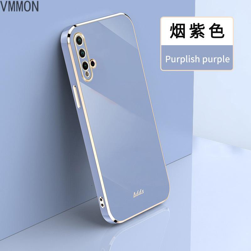 VMONN华为nova5手机壳nova5pro网红女款nova5z直边电镀硅胶软壳nova_932_301_638 【Nova5/Nova5pro】烟紫色【直边电镀】