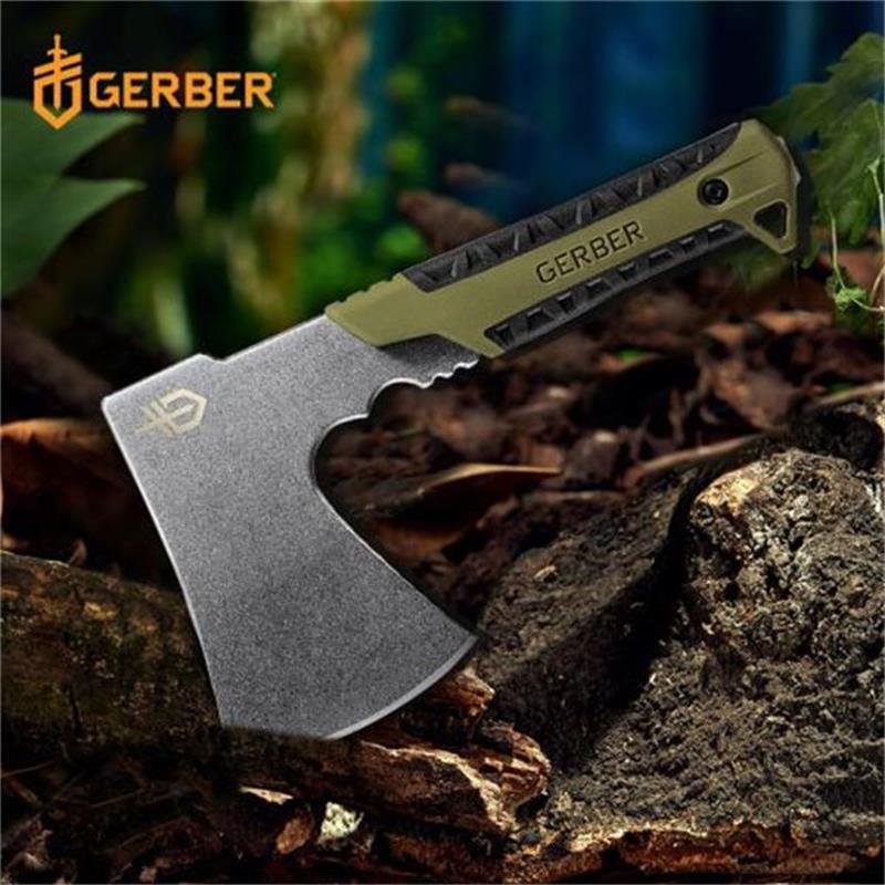 美国戈博gerber户外野营斧头全钢开山斧劈柴开刃一体短柄贝尔斧子