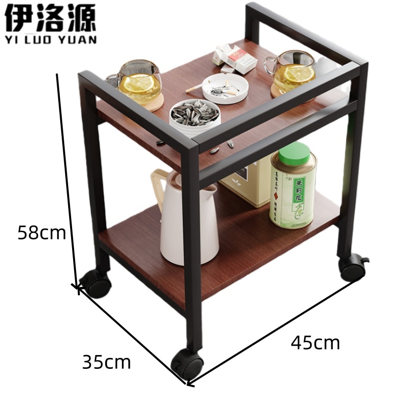 伊洛源 小边几 双层+轮45*35*58cm张 多规格