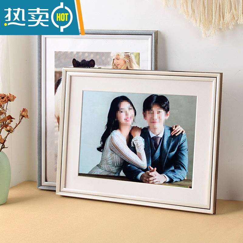 敬平大相框装裱画框现代简约定制任意尺寸挂墙24寸4K拼图框外框16寸30 珍珠白色 A3挂式[可放29.7*42cm]高清大图