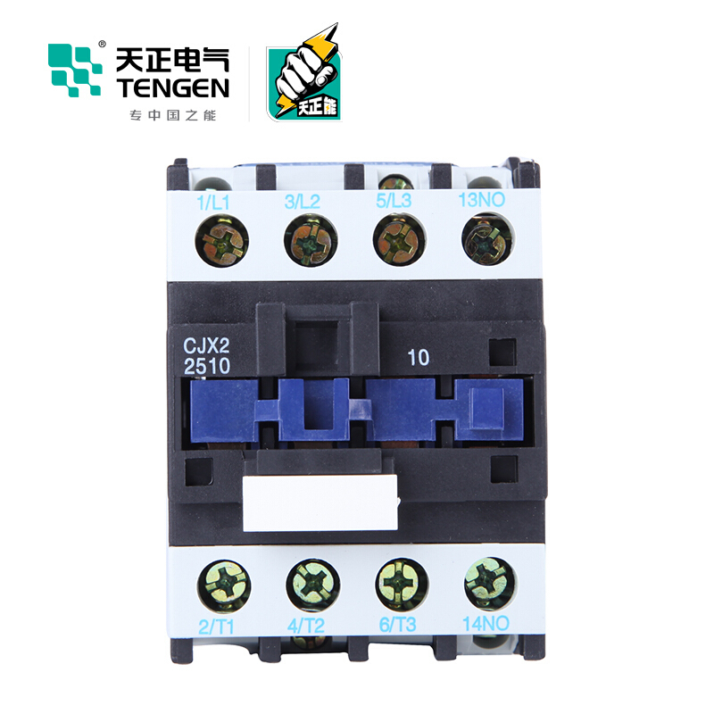 天正电气 CJX2-2510 380V 3NO 1NO 25A 50Hz 3P 02010070134 交流接触器