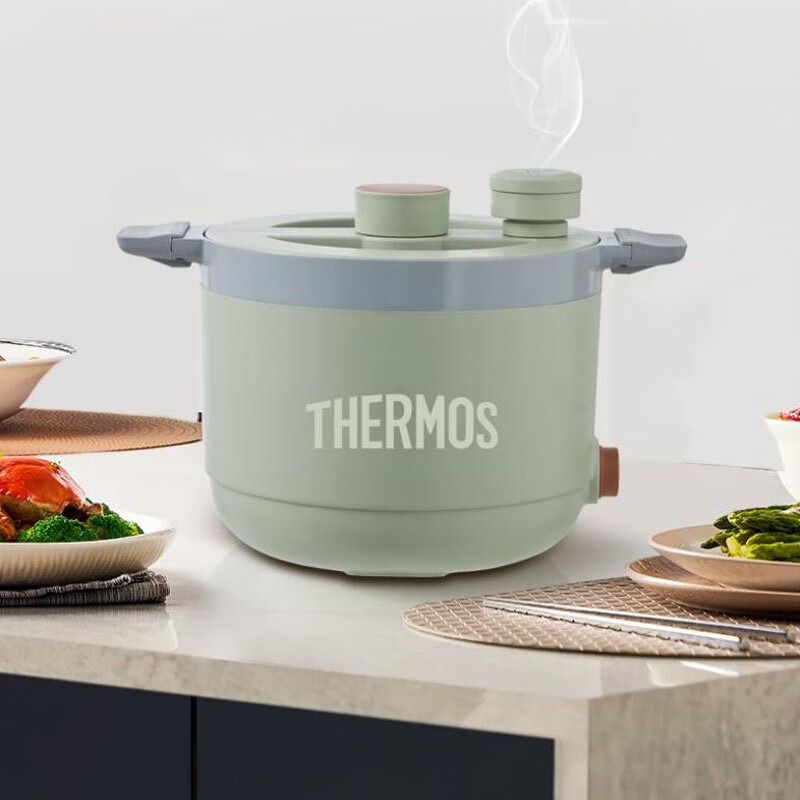膳魔师(THERMOS)(百膳锅)多功能料理锅EHA-4335A 奶绿色高清大图