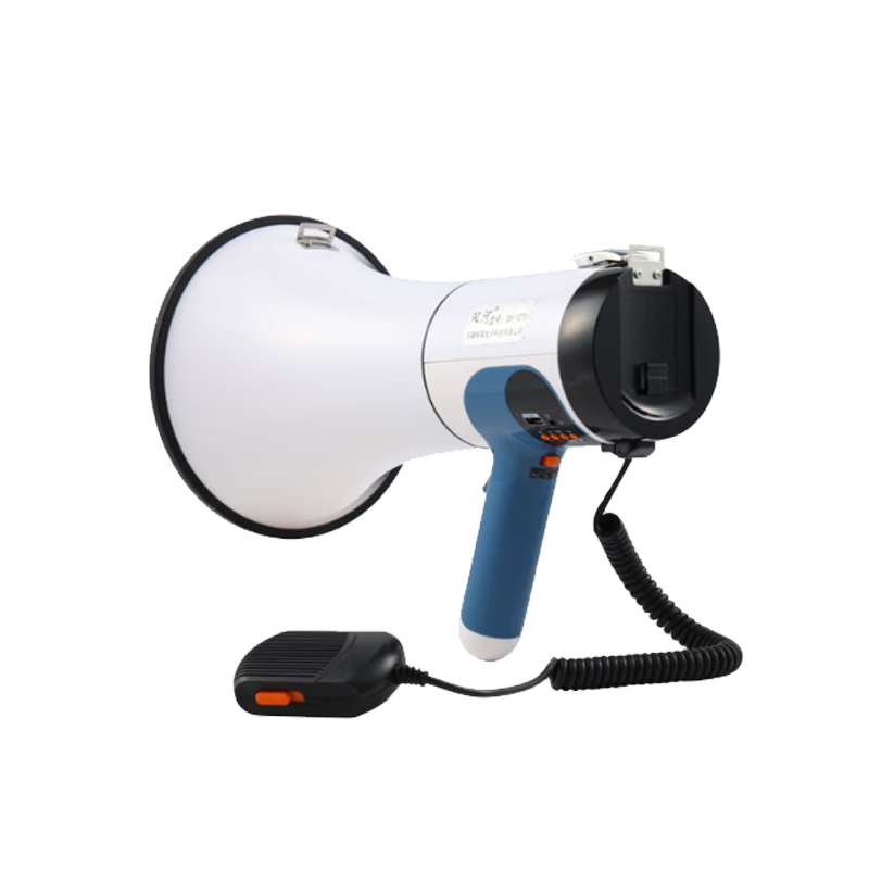 双河大功率手持录音喊话器可充电扩音器森林防火喇叭 SH-107U 蓝白 标配高清大图