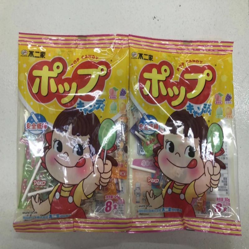 不二家棒棒糖8支装