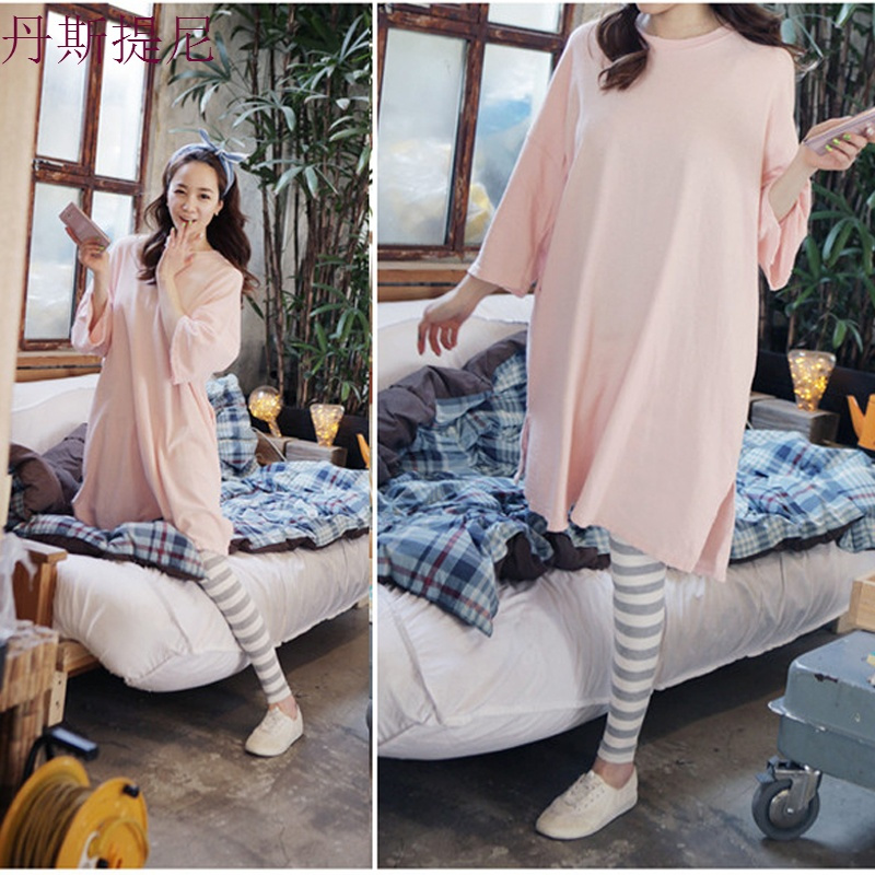 少女甜美可爱宽松韩版纯棉睡衣长袖春秋夏薄款家居服女式休闲套装