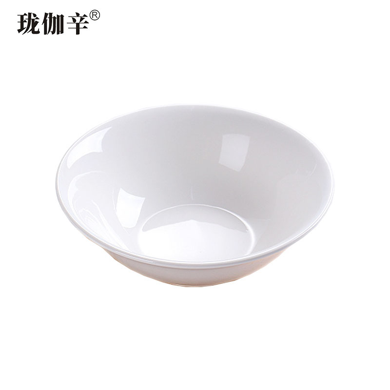 珑伽辛 耐高温加厚白色密胺碗 4.5英寸/个高清大图