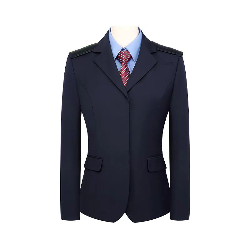 天富星新款制路西装工作服西服 春秋标准装 套高清大图