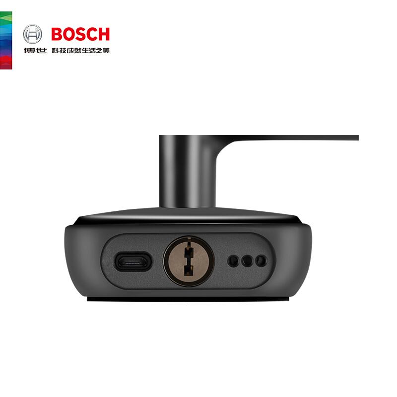 博世（BOSCH）ID60 指纹锁智能锁家用防盗门电子锁密码锁 防小黑盒C级锁芯直板 琥珀金