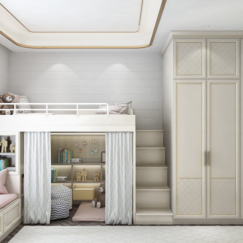 皮阿诺全屋定制儿童房上下床榻榻米双层床