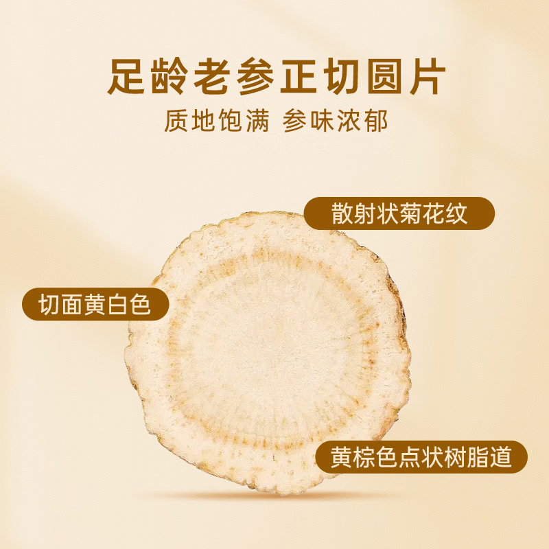 白云山西洋参片直径2-3cm养生泡茶滋补礼品50g