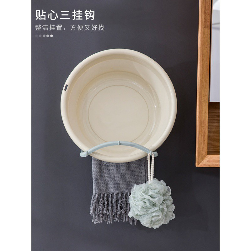 墙上自动回弹浴室卫生间洗脸盆挂架脸盆置物架无痕免钉吸盘面盆架 三维工匠 咖啡色储物架