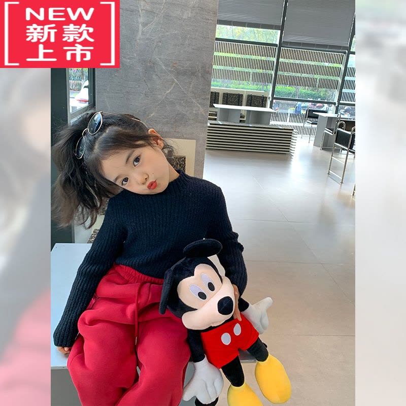 可莉允女童毛衣冬装2022新款保暖儿童宝宝针织衫套头上衣洋气打底衫秋冬图片