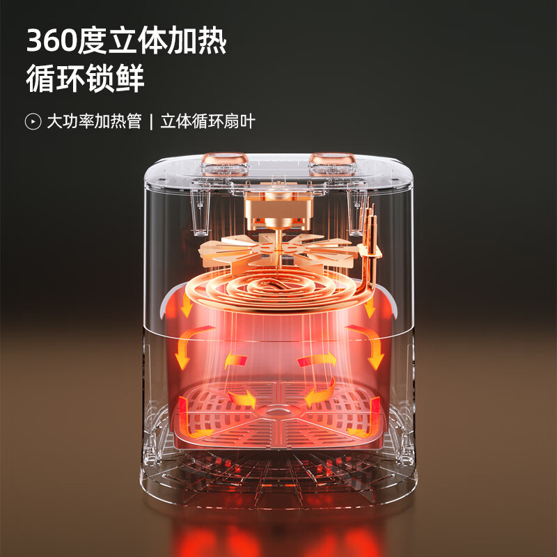 龙的空气炸锅 大容量智能控温无油健康烹饪多功能一体设计LD-KL5589高清大图