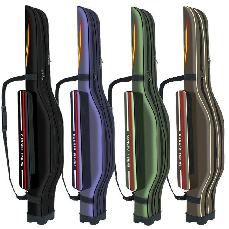 黑色壳包80公分带背带硬壳包支架包渔具包鱼杆包防水钓鱼包大肚包125