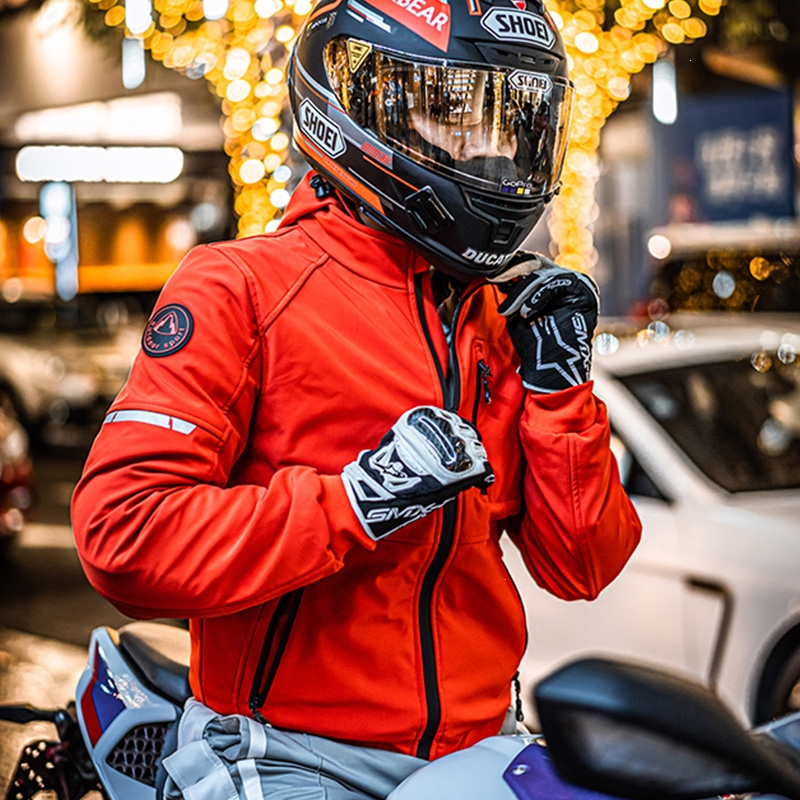 秋冬季保暖骑士摩托车骑行服男机车服套装女闪电客休闲四季防风防装备